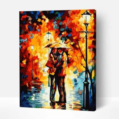 Lovers in the Rain - Paint By Numbers Kit For Adult