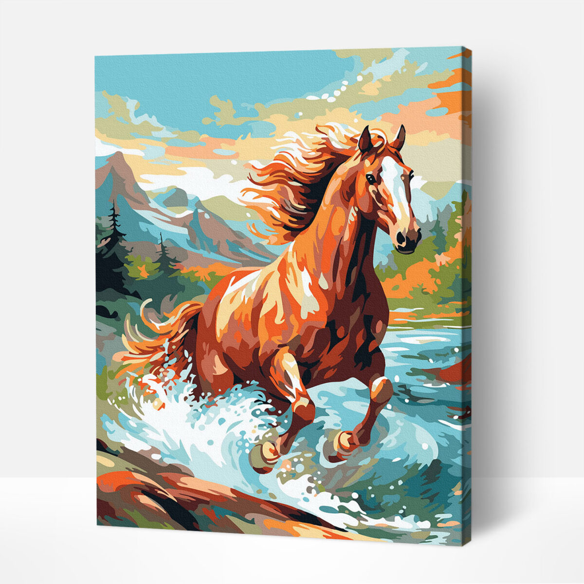 Horse paint by numbers kit
