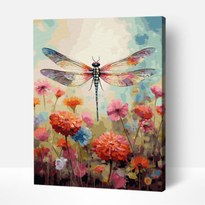 Dragonfly paint by numbers kit