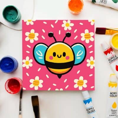 Happy Bee paint by numbers for kids