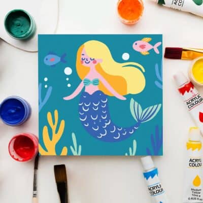 Little Mermaid paint by numbers for kids