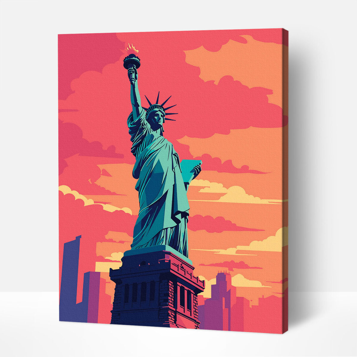 Statue of Liberty at Sunset Paint-by-Numbers Kit