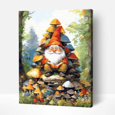 Forest Gnome Paint-by-Numbers Kit