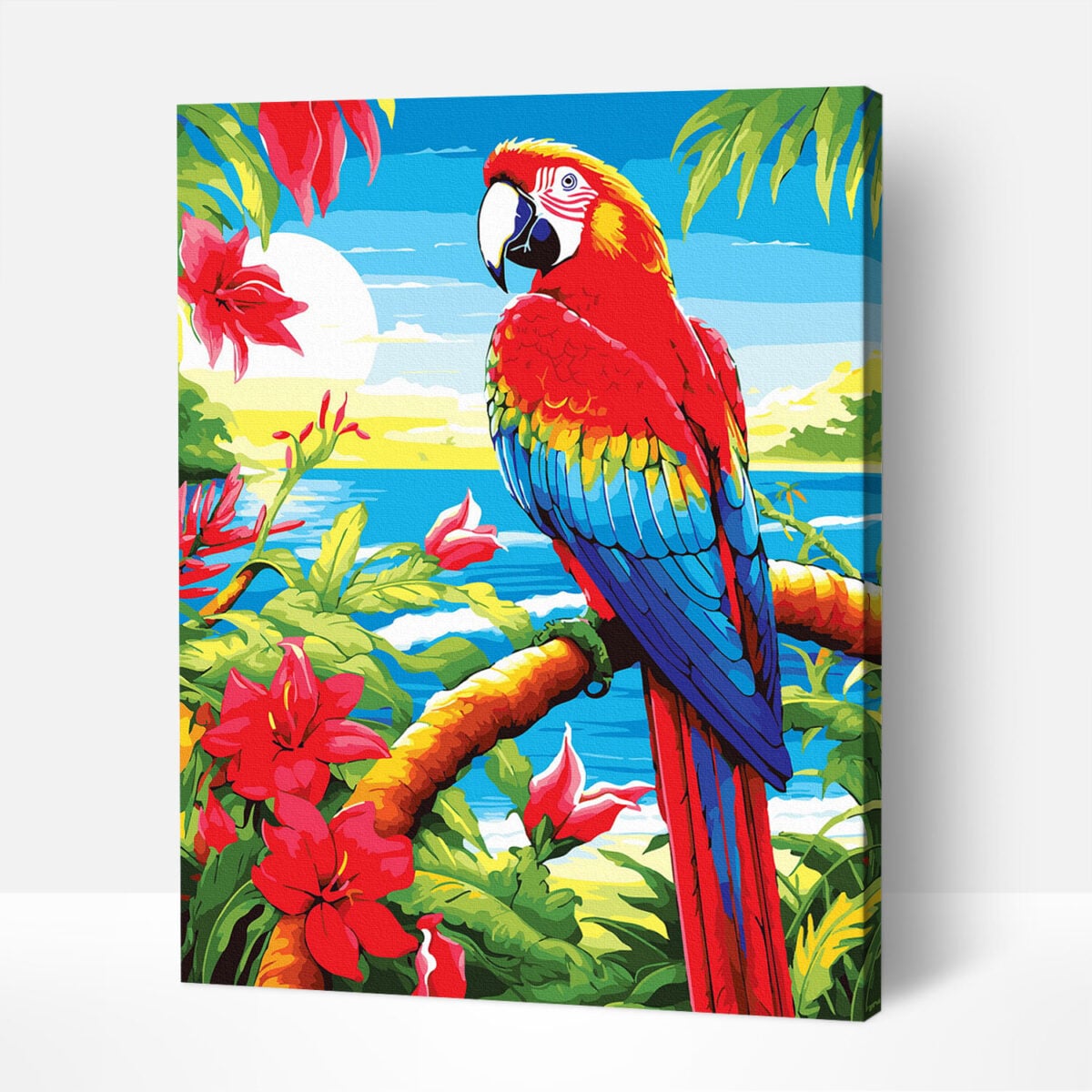 Tropical Parrot Paradise Paint-by-Numbers Kit